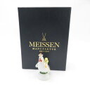 美品 MEISSEN マイセン 干支シリーズ 手びねり 酉 83547 フィギュリン 1点 置物 ペーター・シュトラング ひよこ付き SC8496K1 【中古】