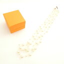 美品 Milly Callegari ミリィカレガリ ワイヤーネックレス パール ビーズ アクセサリー レディース AO2979 【中古】