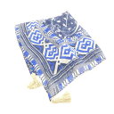 美品 ETRO エトロ ポケットチーフ リネン シルク 総柄 メンズ AY6420 【中古】