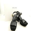 CELINE セリーヌ 317773CPZC ウェッジ サンダル 38 レディース AY6507 【中古】