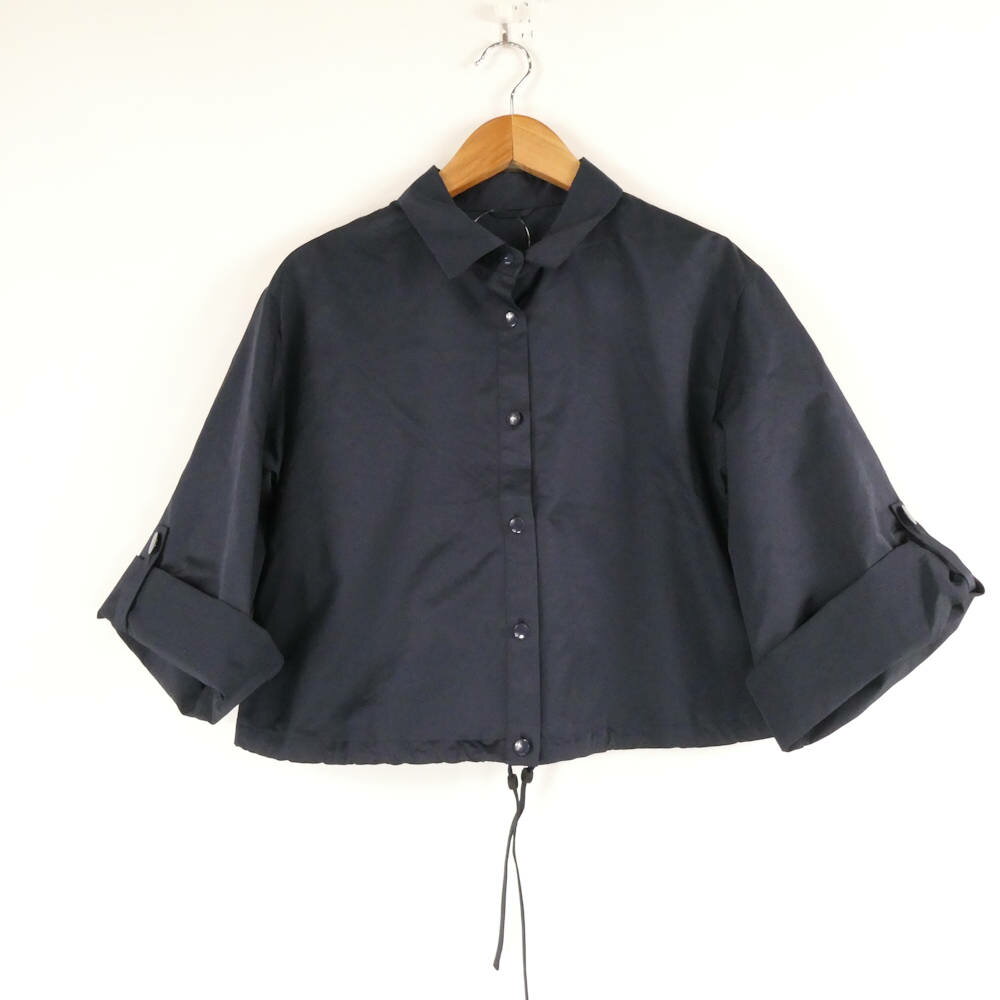 美品 ANAYI アナイ Spring & Summer Collection 2024 エコナットツイルクロップドシャツ 36 ポリエステル他 レディース A...