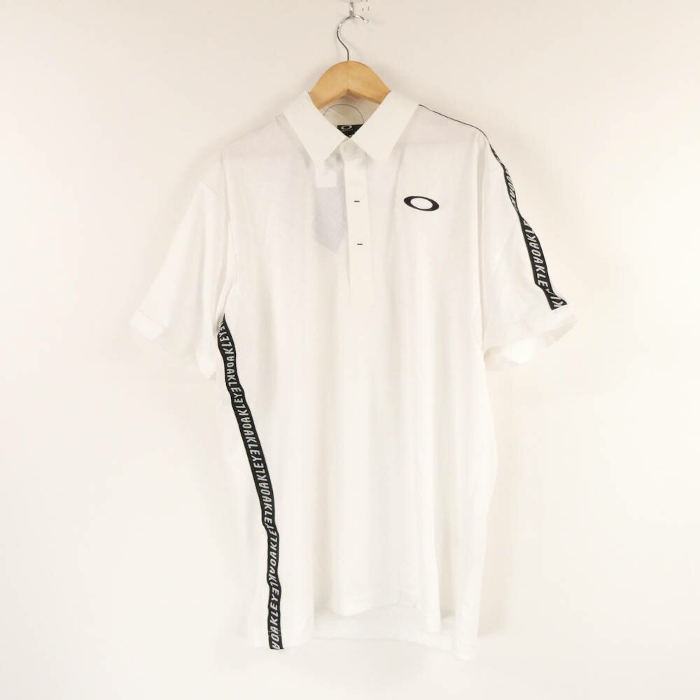 未使用 OAKLEY オークリー 434186JP BARK TAPED EMBOSS SHIRTS ポロシャツ XL ポリエステル100% ゴルフウェア 半袖 バーク テープ エンボス メンズ AC1572A90 【中古】