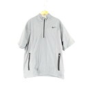 美品 NIKE GOLF ナイキゴルフ ナイロン プルオーバー XL ポリエステル100% 半袖 ハーフジップ ジャケット メンズ AC1579A90 【中古】