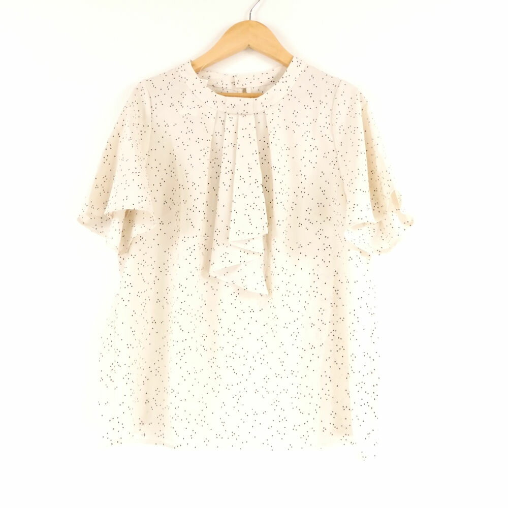 樂天商城 - 美品 natural couture ナチュラルクチュール 351310460 トップス F ポリエステル100％ 半袖 ブラウス フレア 柄 レディース AD934A70 【中古】