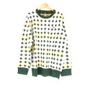 美品 1PIU1UGUALE3 ウノピュウノウグァーレトレ GRK067 セーター IV M ウール他 ゴルフ 長袖 ニット トップス メンズ AU3279A4...