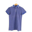 美品 AKM エイケイエム S/S LINE POLO (T102) ポロシャツ M コットン100% 半袖 メンズ AY6468A56 【中古】