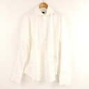 美品 1PIU1UGUALE3 ウノピュウノウグァーレトレ AEGAN COTTON POPLIN PLAIN SHIRT(MRS168) ホリゾンタルカラー シャツ IV M ポリエステル 他 長袖 プレーン メンズ AY6477A19 【中古】