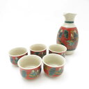 九谷焼 木米 徳利&おちょこ 6点 酒器揃 セット SY13098R1 【中古】