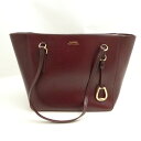 美品 LAUREN RALPH LAUREN ローレンラルフローレン トートバッグ サフィアーノレザー ボルドー 2WAY ハンド かばん カバン 鞄 兼用 A...