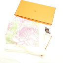 美品 HERMES エルメス エルメス カレジュアン140 「フォーブルトロピカル」 スカーフ 約140cm×約140cm カシミヤ70% シルク30% カシシ...