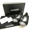 美品 CHANEL シャネル 09A G26642Y52332 バレエシューズ 35.5 ラメ フラットシューズ レディース AY6896 【中古】