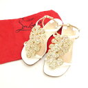 Christian Louboutin ルブタン CLOUDY BEACH FLAT PAT フラットサンダル 34.5 レディース AO3130A34 【中古...
