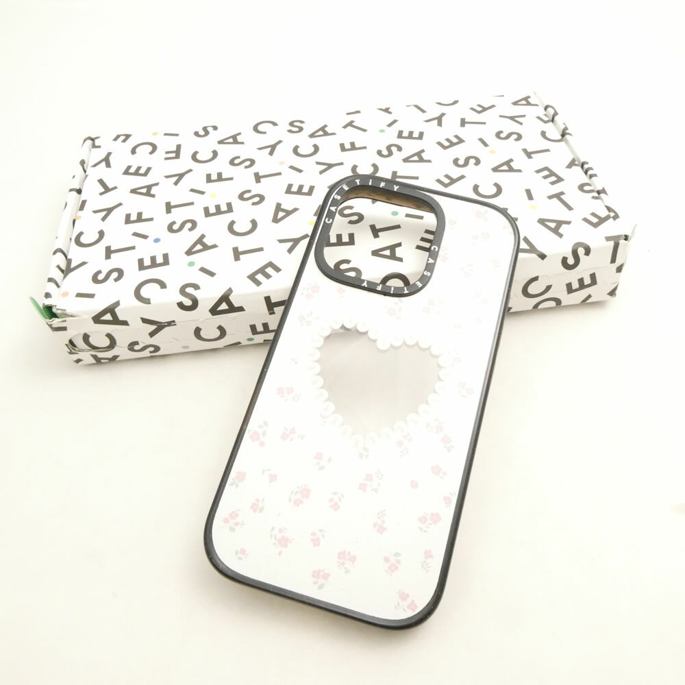 Rakuten - CASETiFY ケースティファイ 花柄ハート型 iPhoneケース 13 13Pro プラスチック インパクト MagSafe スマホアクセサリ 小物 AU3372 【中古】
