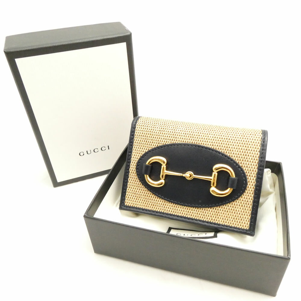 美品 GUCCI グッチ ホースビット (621887) 二つ折り財布 ウォレット メンズ AY6846W3 【中古】