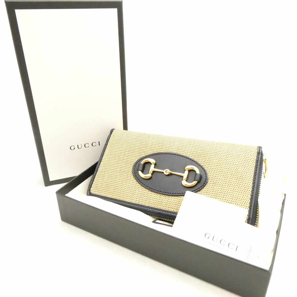 美品 GUCCI グッチ ホースビット (621889) ラウンドファスナー長財布 ウォレット メンズ AY6847W3 【中古】