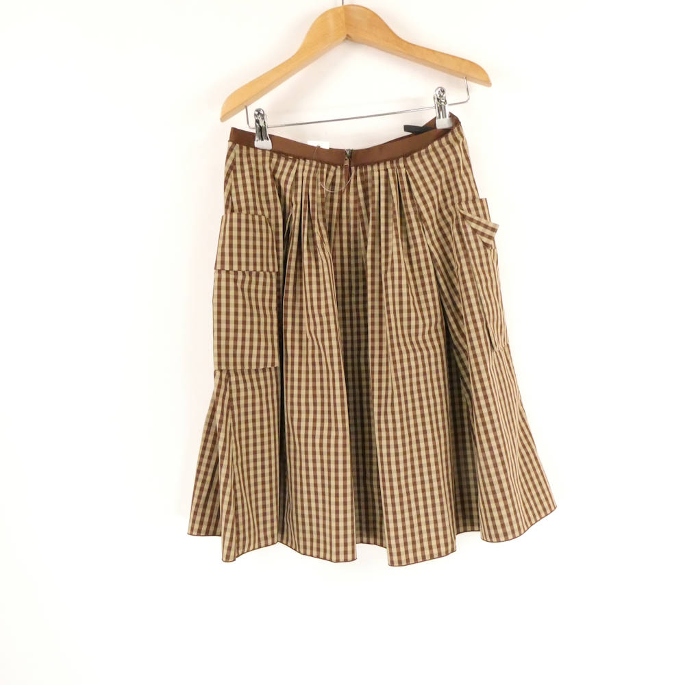 美品 FOXEY NEW YORK フォクシー 23808 スカート 38 ポリエステル100％ ミディ丈 チェック柄 レディース AY6633A52 【中古】 2