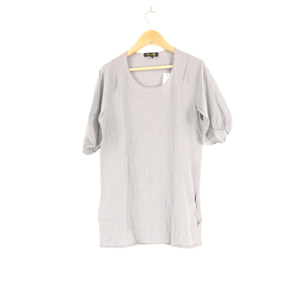 Rakuten - 美品 Drawer ドゥロワー 6518-106-0063 サマーニット 1 カシミヤ他 半袖 ロング丈 クルーネック レディース AY6685A39 【中古】