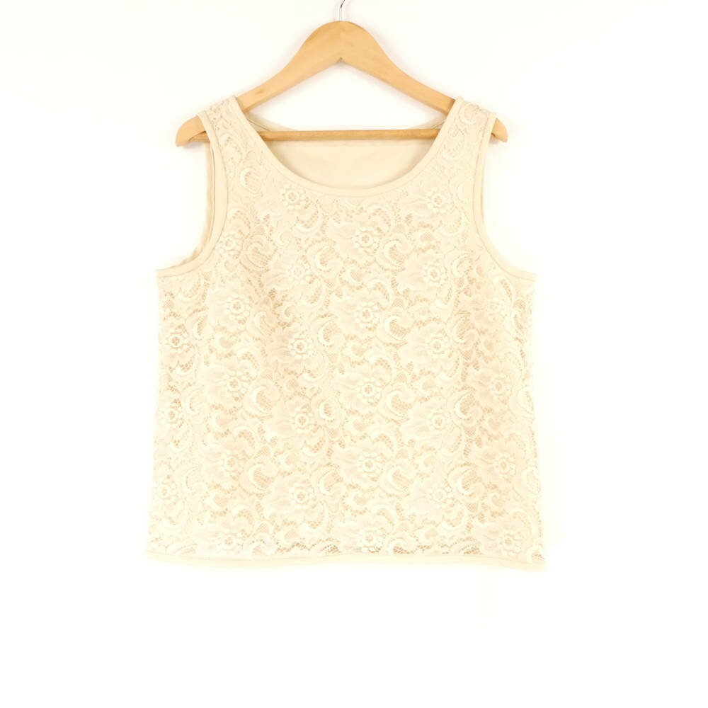 乐天商城 - 美品 Merceria Dressterior メルチェリアドレステリア 414-86117 ブラウス ナイロン100％ ノースリーブ レディース AY6711A73 【中古】
