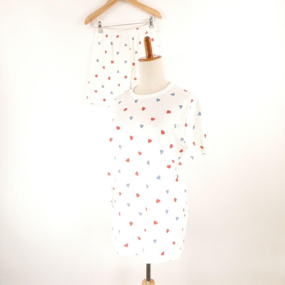 美品 Petit Bateau プチバトー A0EV201 W&S WIND AND SEA ウィンダンシー プリント半袖パジャマ 16ans/Mサイズ コット...