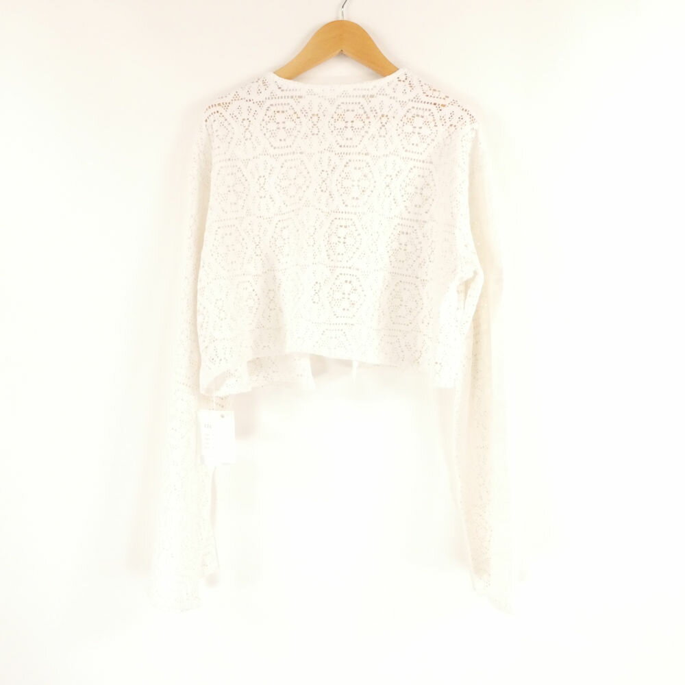 美品 12closet トゥエルブクローゼット 1508 ワイドスリーブレースカーディガン F コットン100％ 長袖 レディース AY7259A22 【中古】