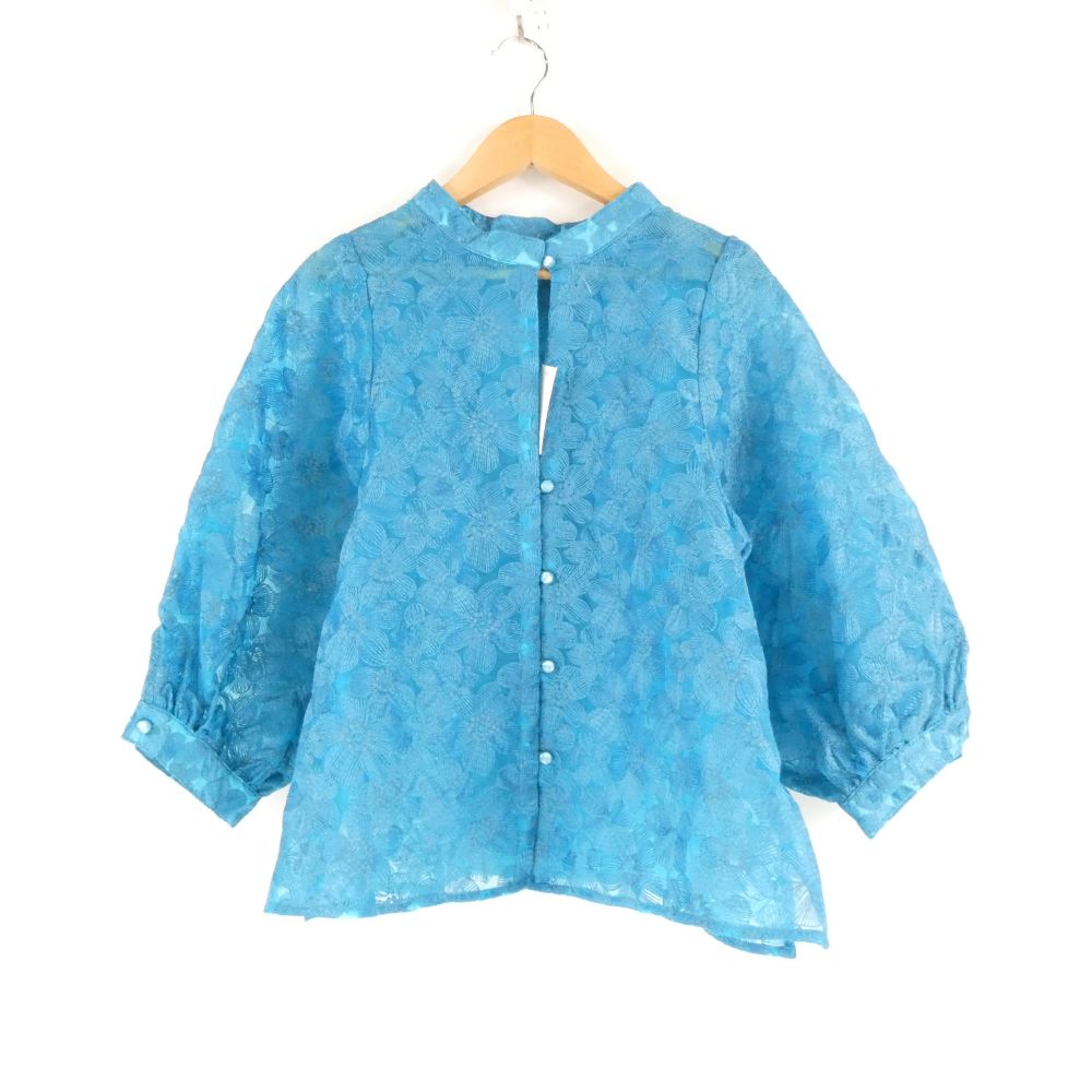 美品 PAGEBOY ページボーイ ブラウス F ポリエステル100％ ノーカラー フラワー オーガンジー レディース AM7231A44 【中古】