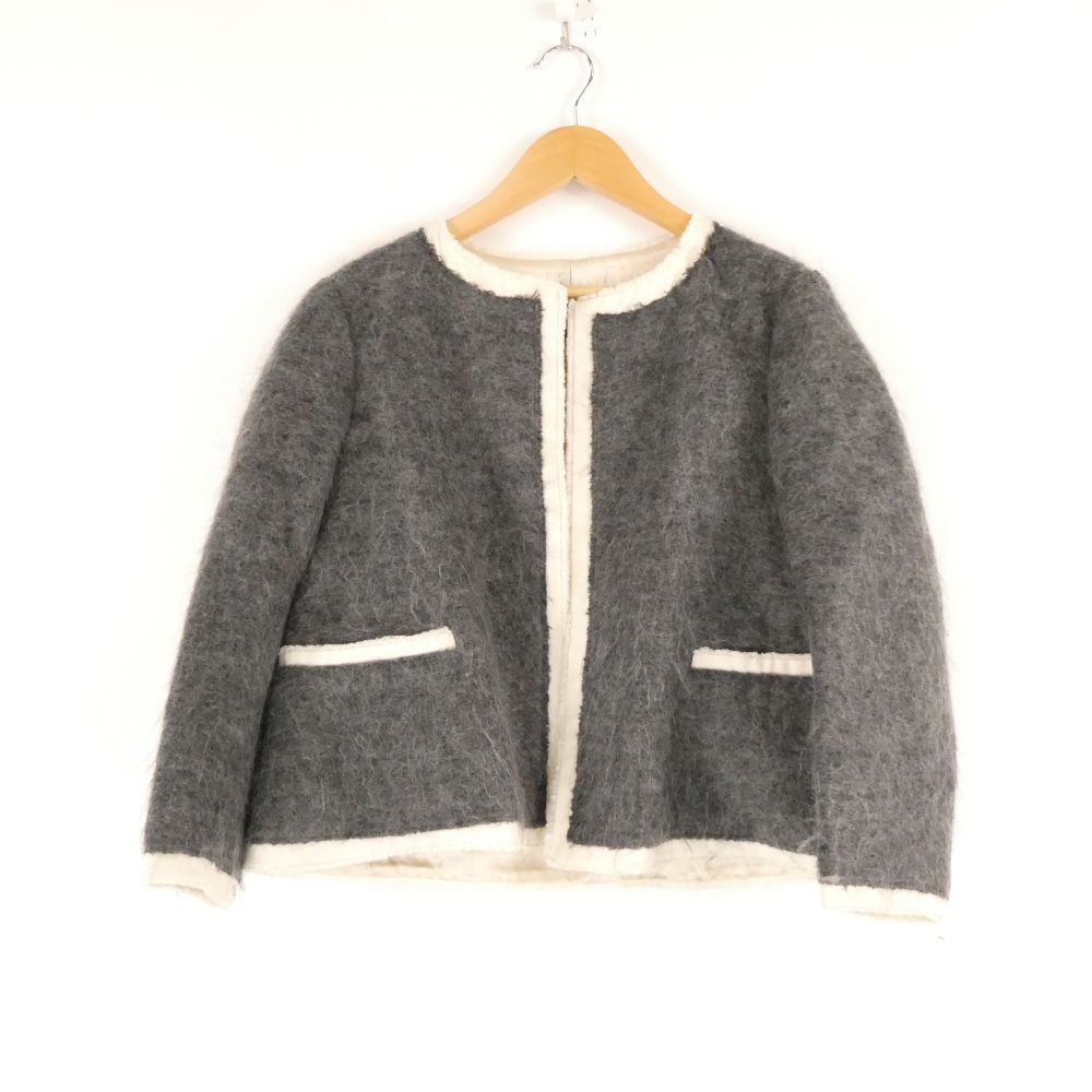 樂天商城 - Drawer ドゥロワー 6515-206-0192 ノーカラージャケット 1 ナイロン モヘア 他 長袖 レディース AY7149A50 【中古】