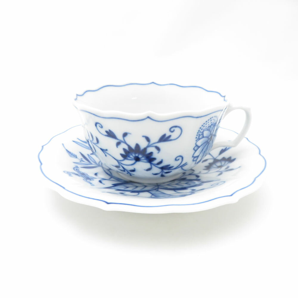 未使用 MEISSEN マイセン ブルーオニオン ティーカップ&ソーサー SM4700U2 【中古】