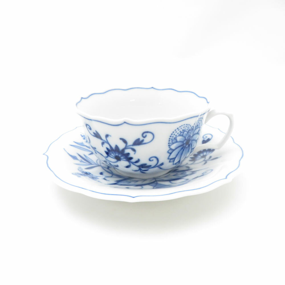 未使用 MEISSEN マイセン ブルーオニオン ティーカップ&ソーサー SM4703U2 【中古】