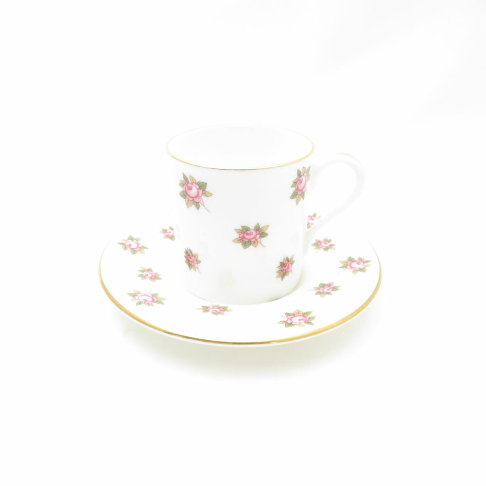 美品 Aynsley エインズレイ ダンバリーミント 「ローズデール」 デミタスカップ&ソーサー 金彩 THE DANBURY MINT SY13301B3 【...