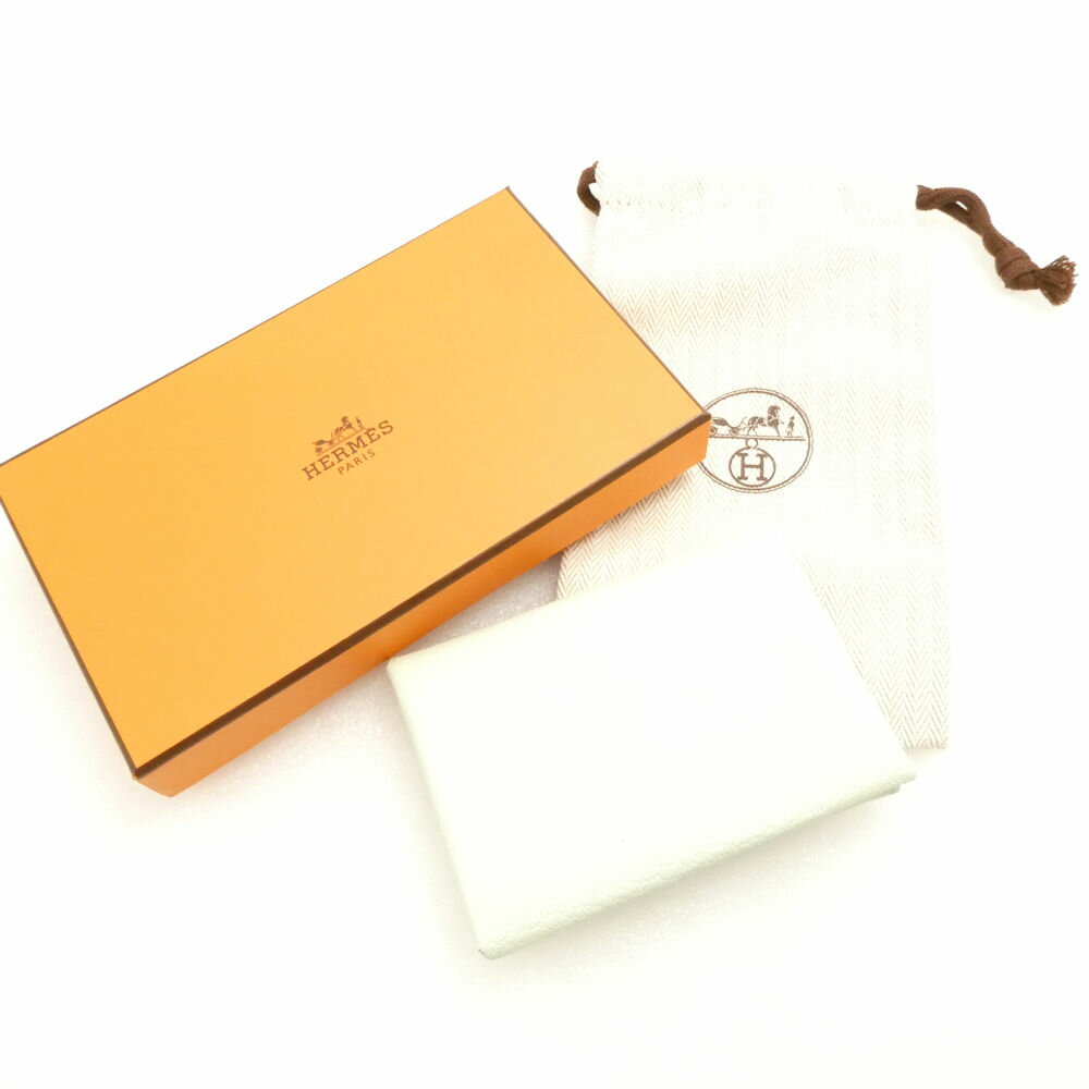 美品 HERMES エルメス カルヴィ デュオ コンパクト ヴェルソ ヴェールフィズ ヴェールユッカ 財布 コインケース B刻印 サイフ カードケース レディー...
