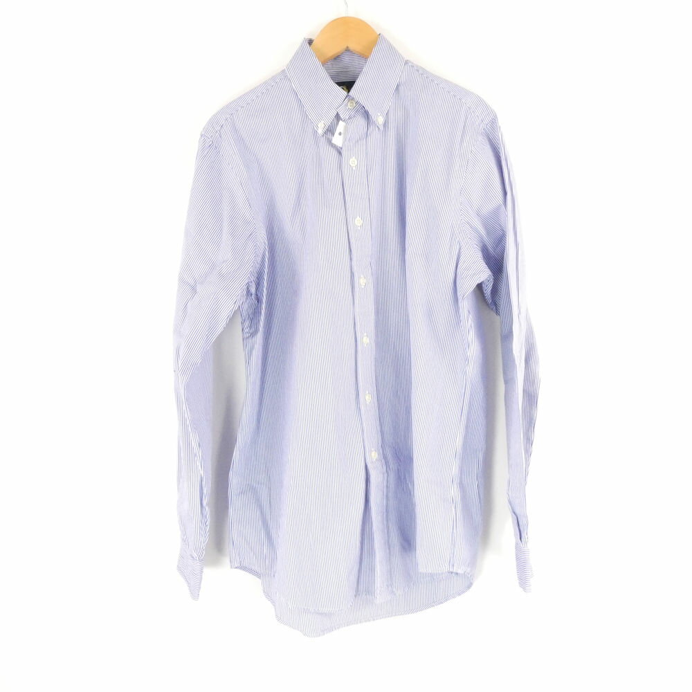 美品 RALPH LAUREN ラルフローレン CLASSIC FIT シャツ SP コットン100％ ボタンダウン ストライプ メンズ AY7052A18 【中古】
