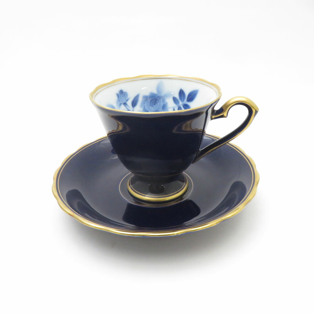 美品 kouransya 香蘭社 サムシングブルー カップ&ソーサー SY13407E2 【中古】