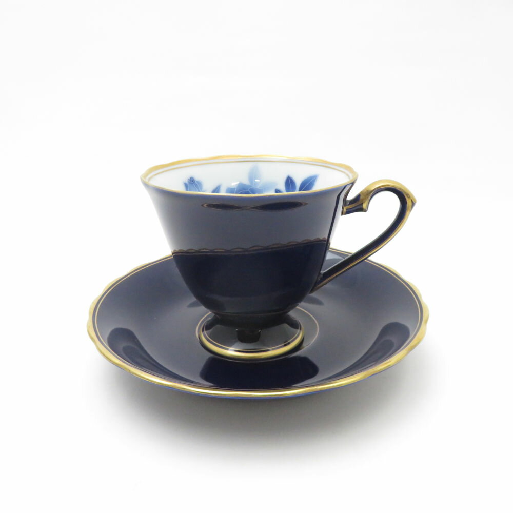 美品 kouransya 香蘭社 サムシングブルー カップ&ソーサー SY13410E2 【中古】