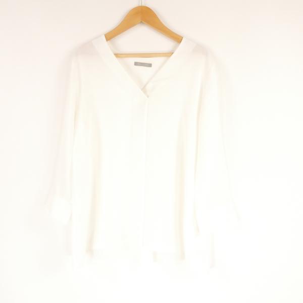 美品 theory luxe セオリー ブラウス 1点 36 S トリアセテート 他 七分袖 トップス レディース AM7464A55 【中古】