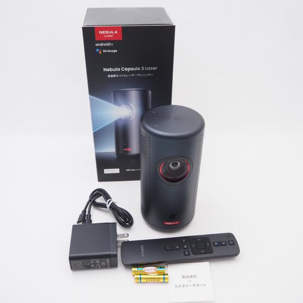 美品 ANKER アンカー D2426N Nebula Capsule 3 Laser レーザープロジェクター 1点 モバイル 充電式 HO625 【中古】