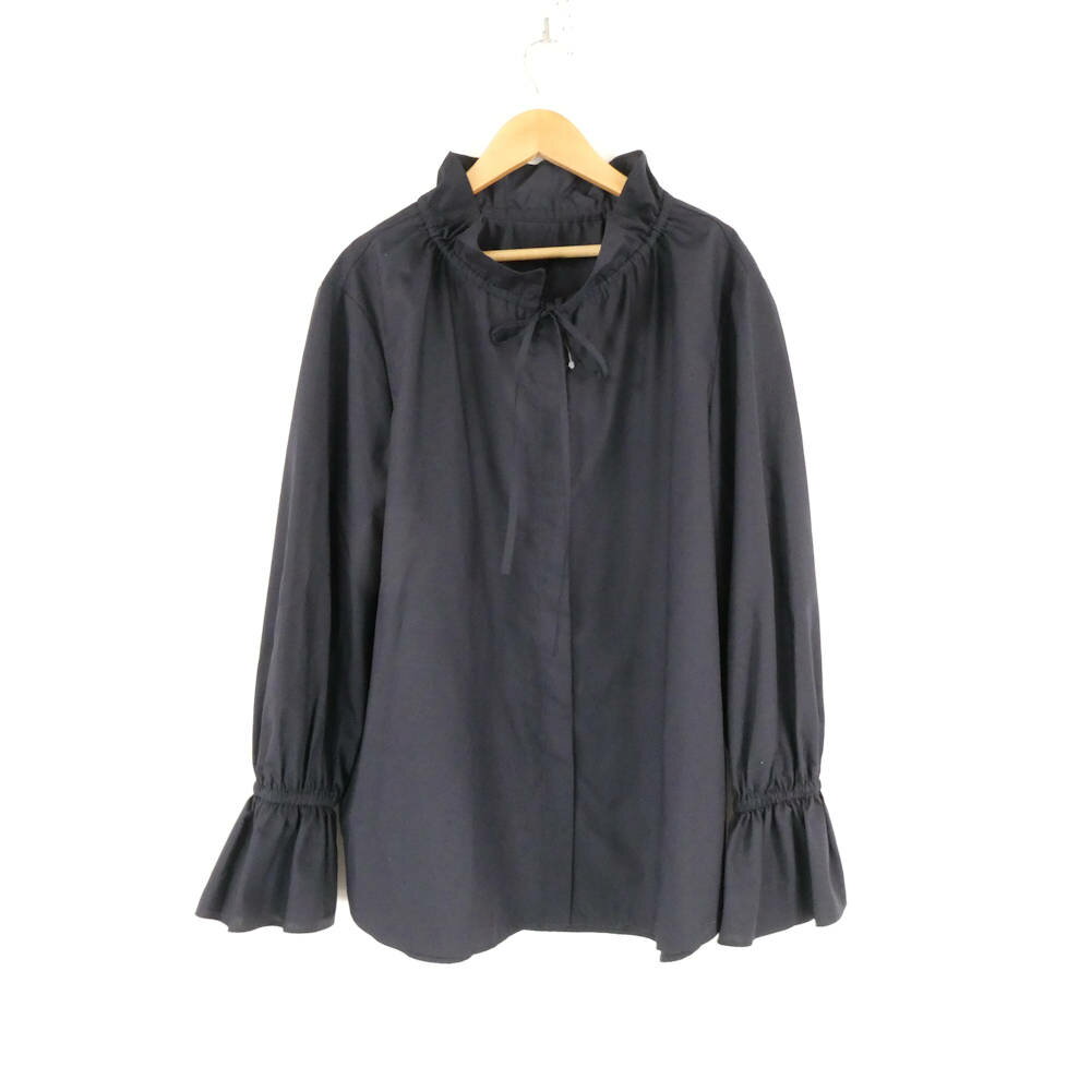 美品 UNITED ARROWS ユナイテッドアローズ 1521-699-1446 フリルカラー フレアスリーブ ブラウス F ポリエステル100％ 長袖 トップス シャツ レディース AM7222A8 【中古】