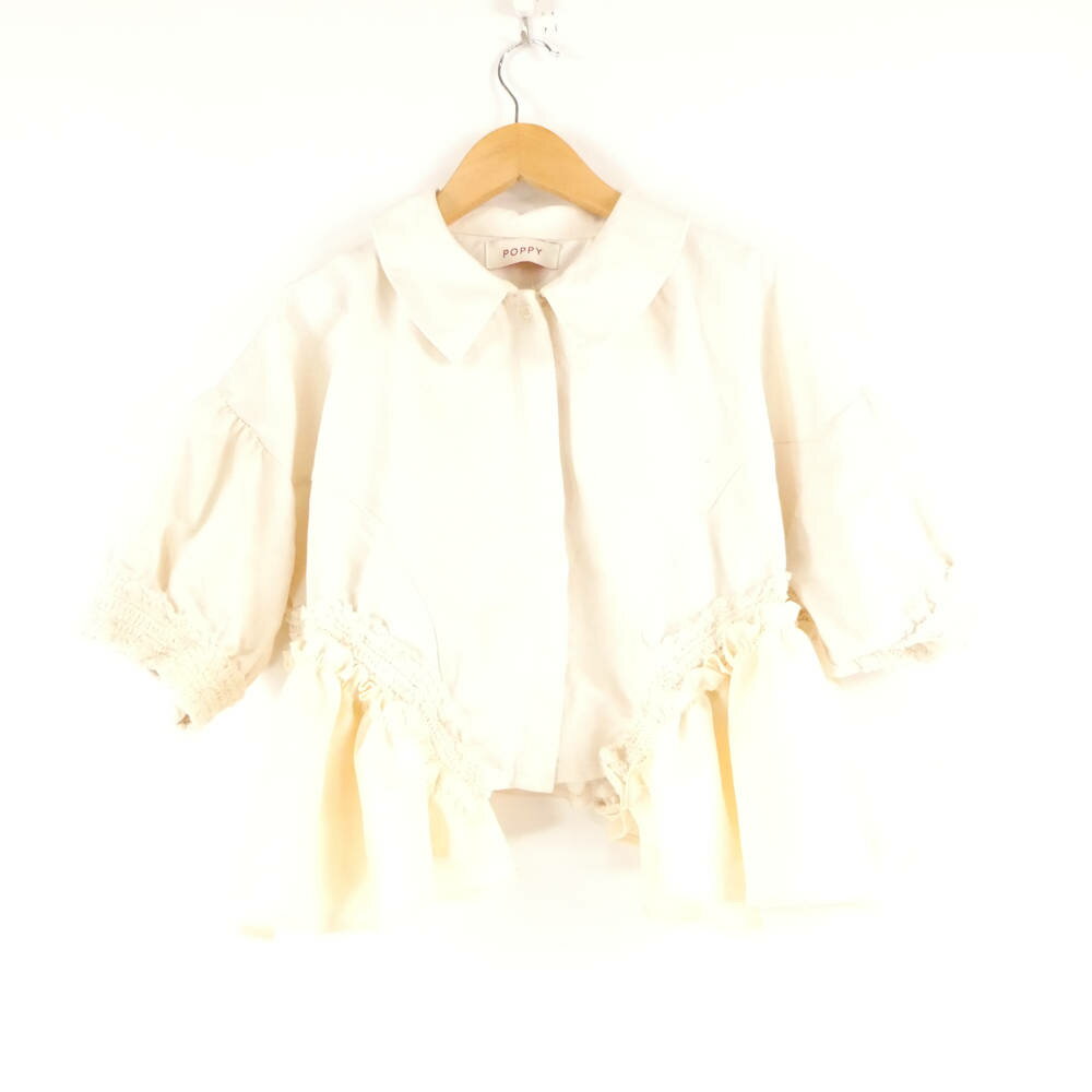 POPPY ポピー フリルショートジャケット F コットン 他 半袖 ブラウス レディース AM7415A8 【中古】