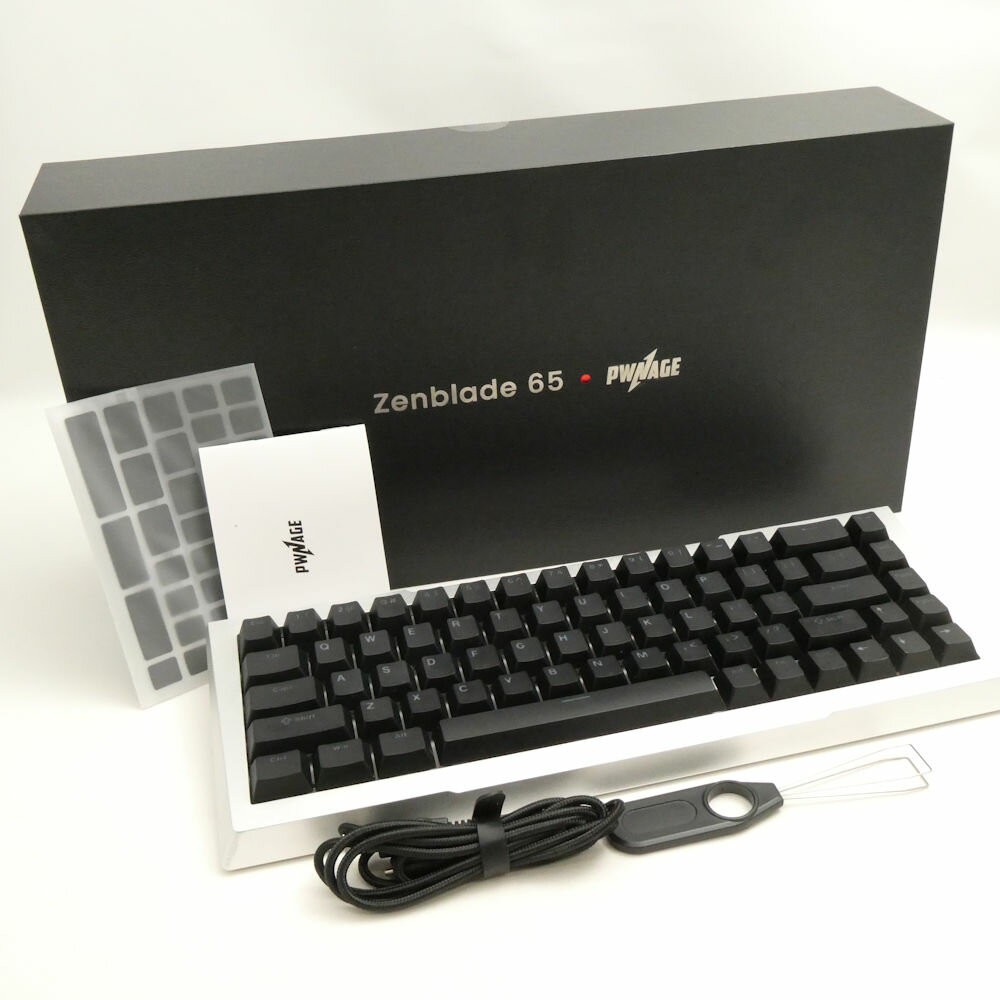 美品 Pwnage ポウネイジ Zenblade 65 メカニカルゲーミングキーボード 磁気スイッチ eスポーツ ゲーム USB PC周辺 HU1712 【中古】