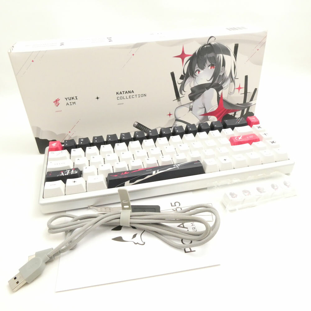 美品 YukiAim ユキエイム ARBITER Polar65 Katana ゲーミングキーボード 有線 USB ゲーム PC周辺機器 アービター HU1714 【中古】