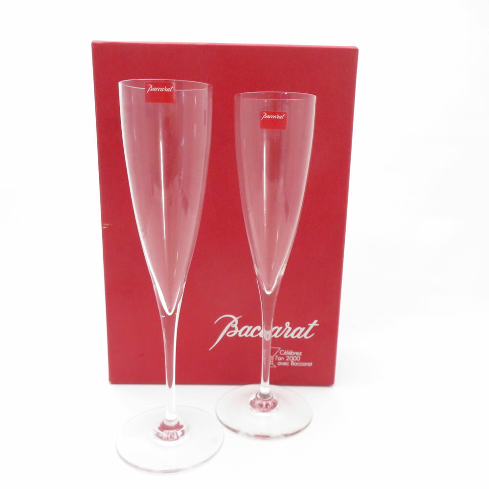 未使用 Baccarat バカラ ドン ペリニョン シャンパンフルート 2客 クリスタル ペア H23.5 グラス SU13307V1 【中古】
