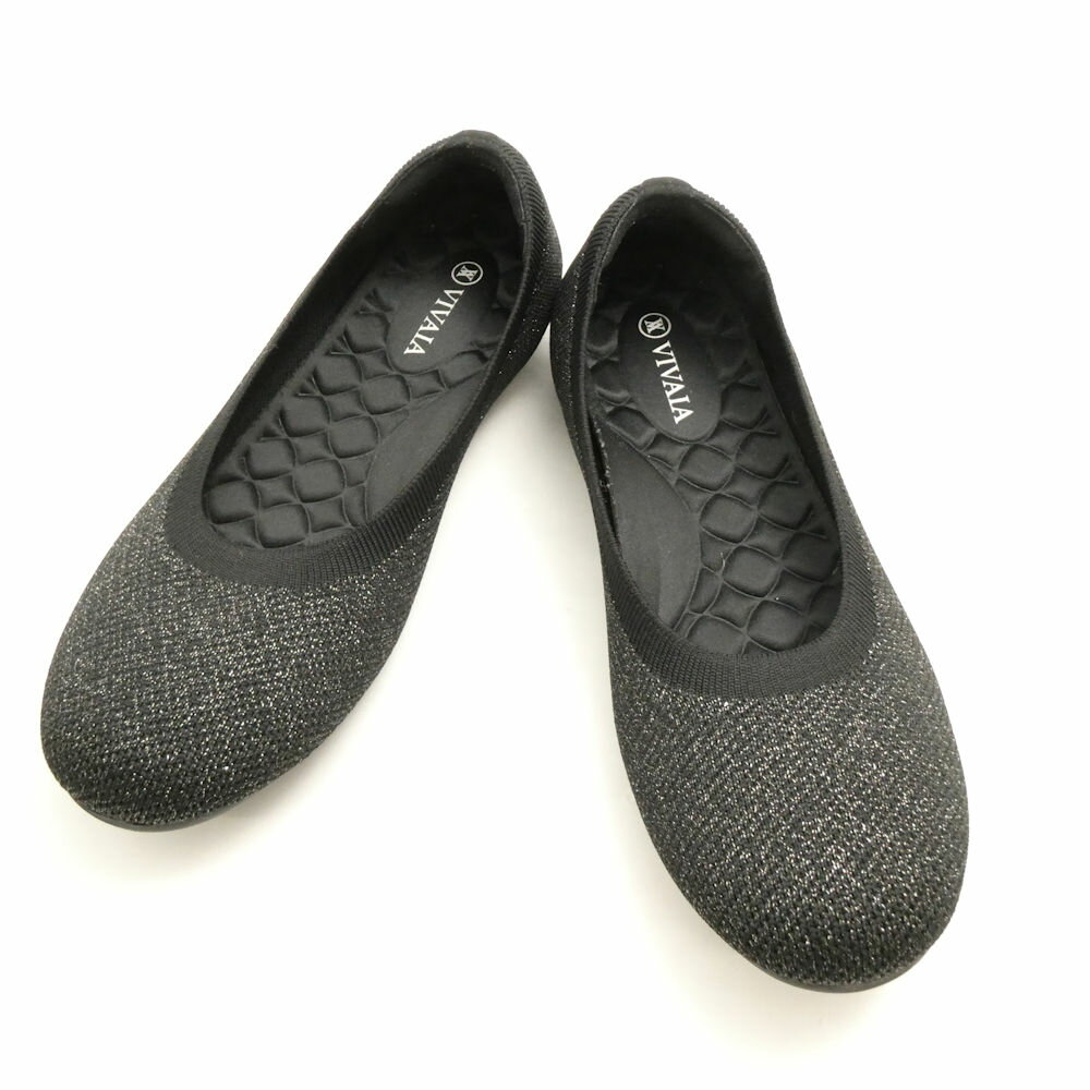 美品 VIVAIA ビバイア フラットシューズ 38.5(24.5cm相当) ラウンドトゥ レディース AN2362 【中古】