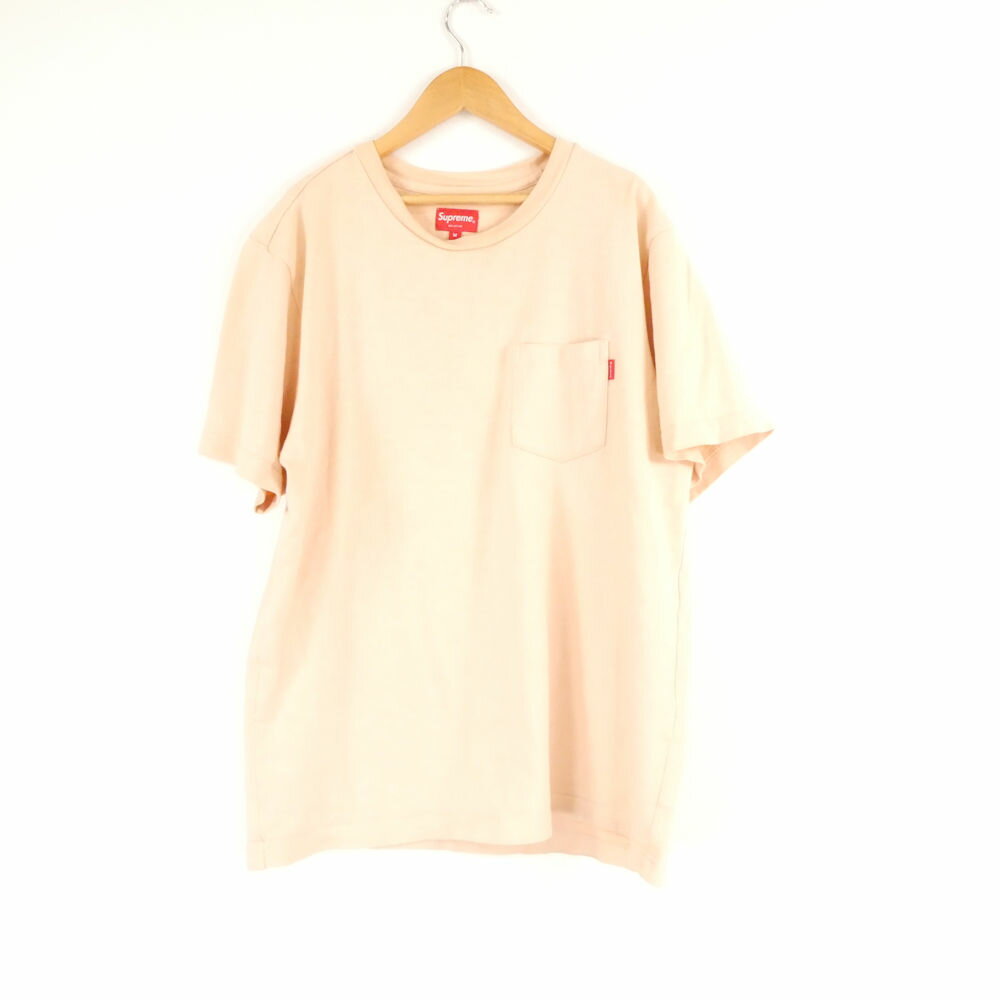 ��ͭ Supreme ����ץ꡼�� S/S Pocket Tee T����� ���åȥ�100% Ⱦµ �ݥ��å� ���� �ȥåץ� ���åȥ��� ��� AU3628A...