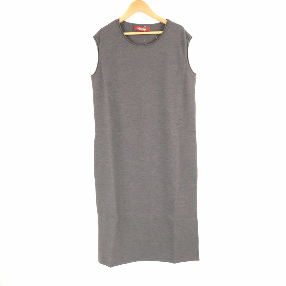 美品 maxmaraSTUDIO マックスマーラ ワンピース L ウール他 ノースリーブ ひざ丈 トップス レディース AU3667A31 【中古】