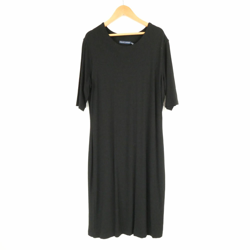 美品 RALPH LAUREN ラルフローレン ワンピース L レーヨン他 半袖 ひざ丈 レディース AU3674A34 【中古】