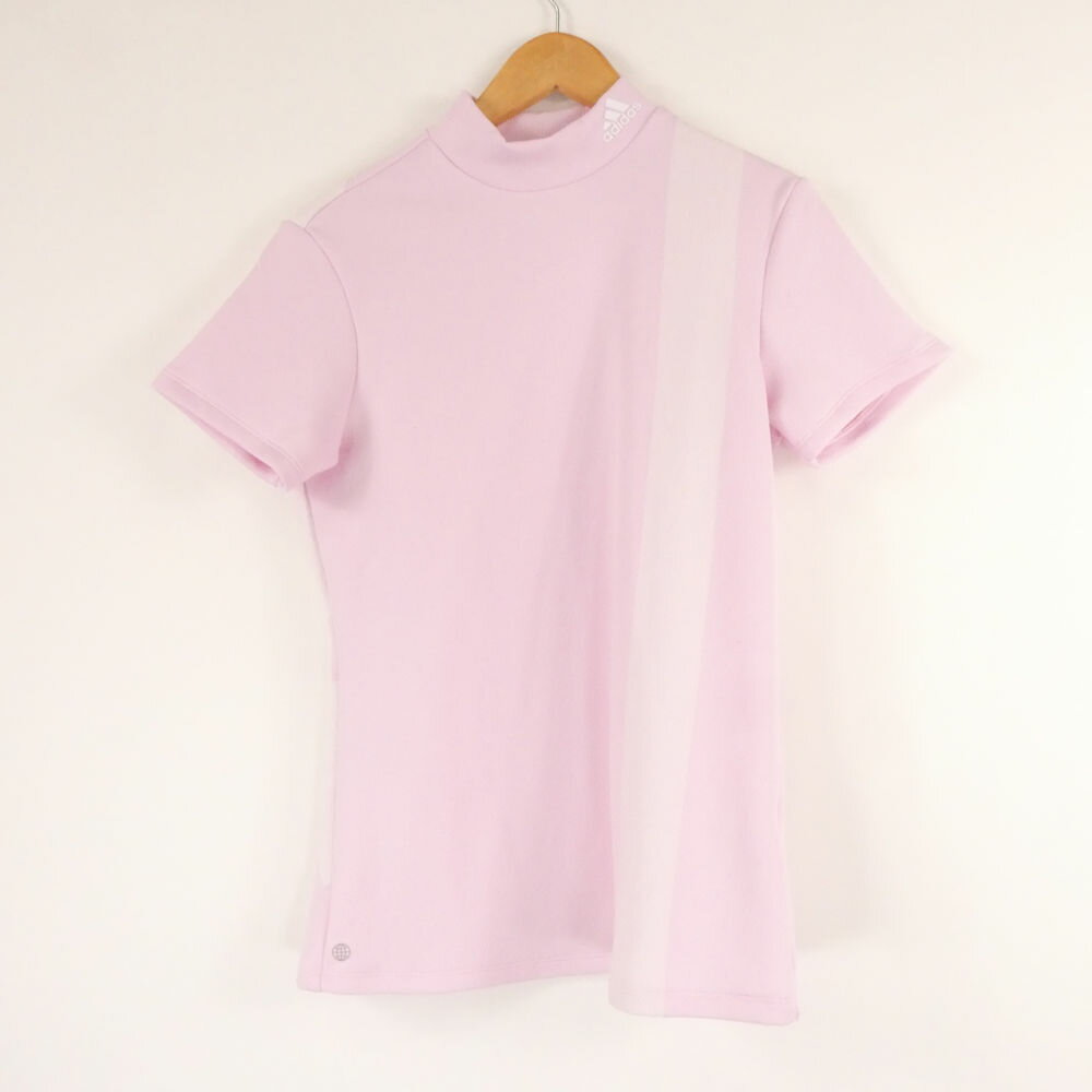 美品 adidas アディダス シャツ S ポリエステル ゴルフ 半袖 モックネック レディース HN223A32 【中古】