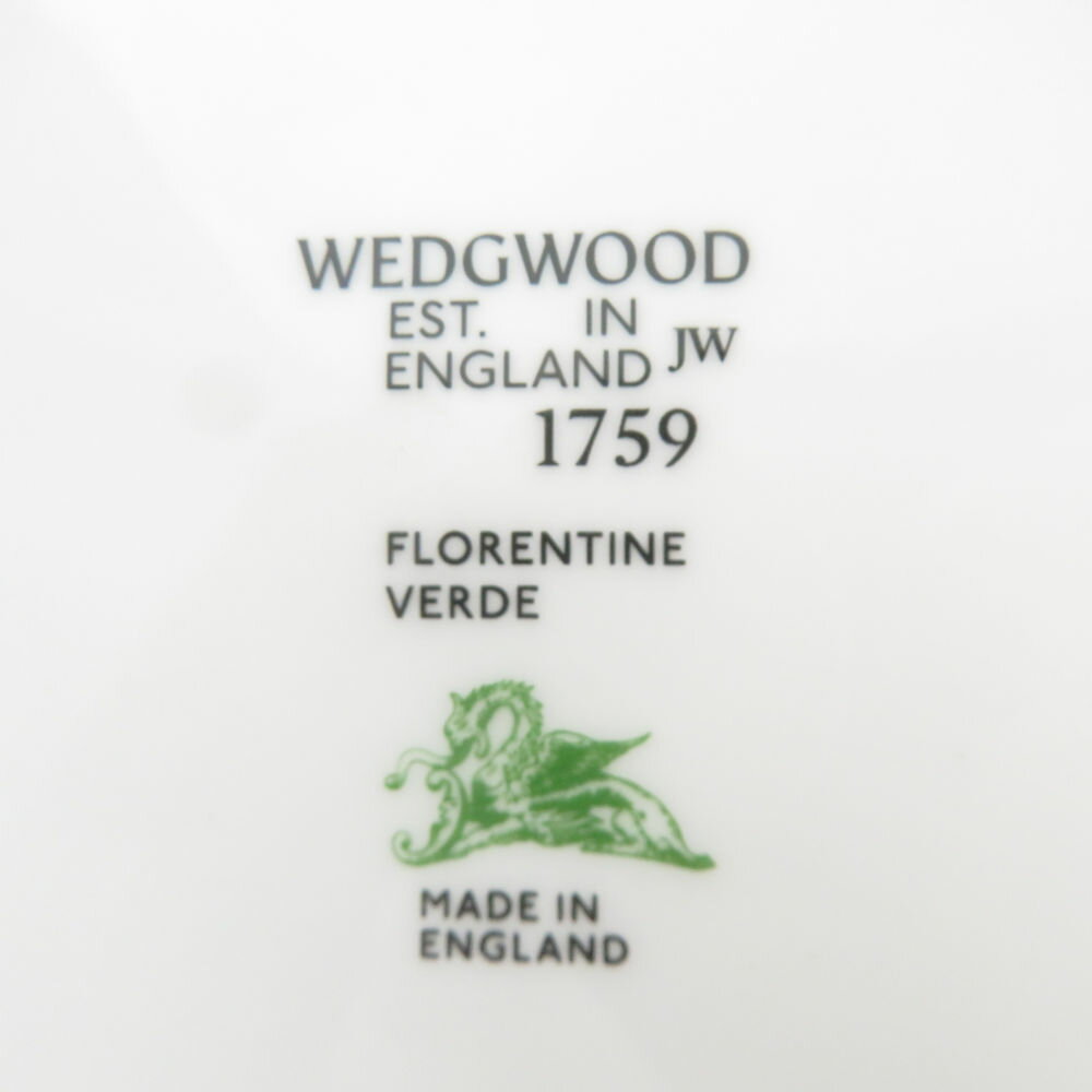 未使用 WEDGWOOD ウェッジウッド フロレンティーン ヴェルデ スーププレート 23cmプレート ディープ レンジ・食洗機可 SC9460B2 【中古】