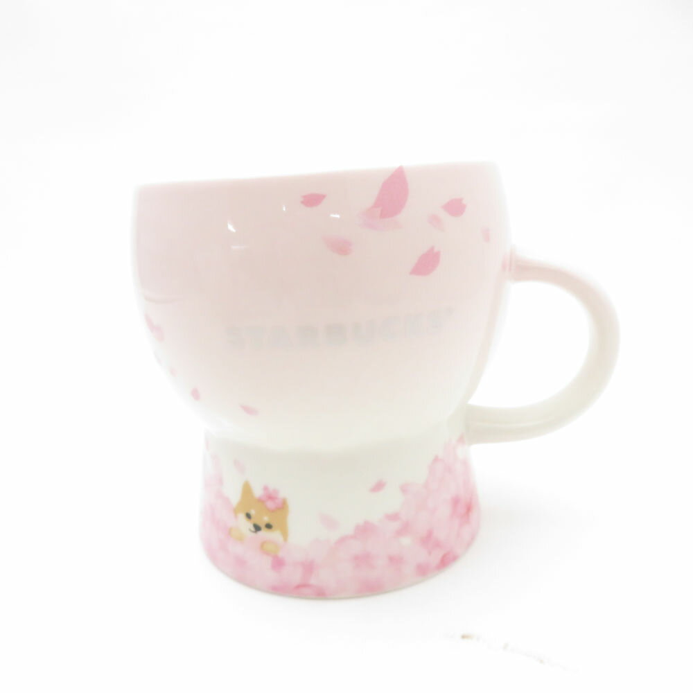 未使用 STARBUCKS スターバックス 2019年 SAKURA シバイヌ マグカップ スタバ 中国限定 柴犬 桜 さくら SO3680R1 【中古】