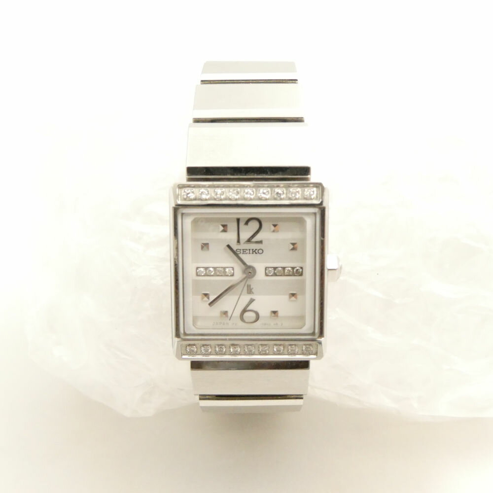 SEIKO セイコー LUKIA ルキア 1F21-0BA0 腕時計 ステンレス クォーツ 文字盤白 ダイヤ入り レディース AC1631 【中古】