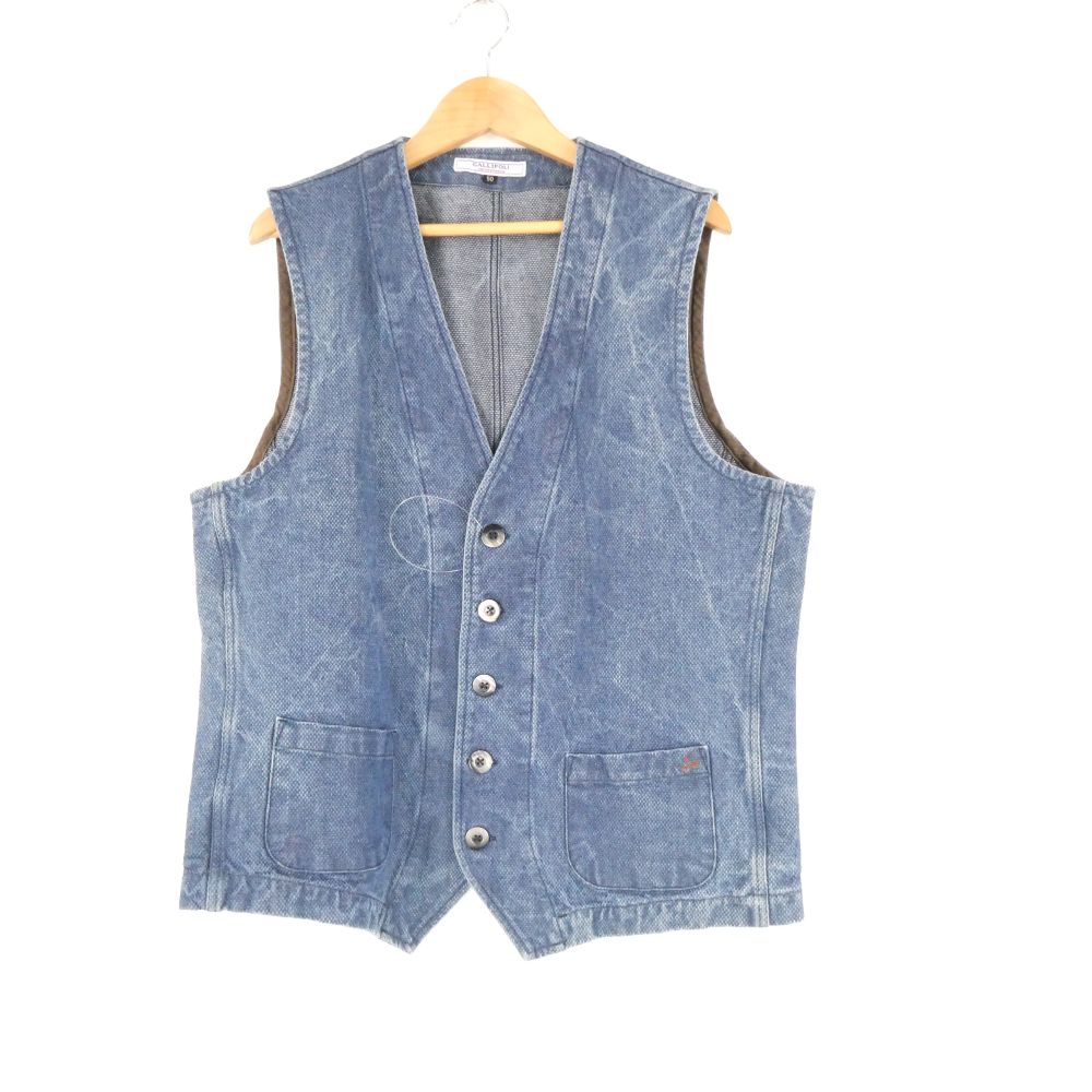 美品 GALLIPOLI ガリポリ 191367 ベスト 50 (おおよそL想定) コットン100％ 古着 メンズ AY7492A8 【中古】