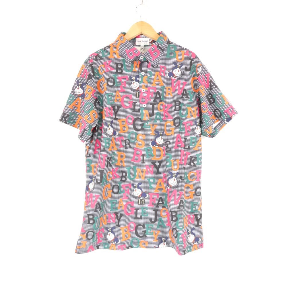 未使用 Jack Bunny!! ジャックバニー ドラえもん 262-0260845 ポロシャツ 5 ポリエステル100% ゴルフウェア スポーツ 半袖 メンズ...